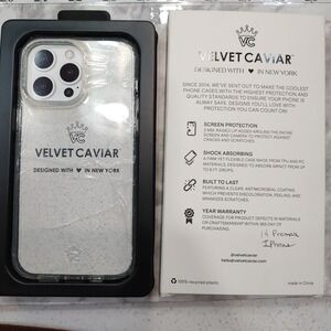 Velvet Caviar Clear Glitter‎ iPhone Case 14 Pro Max New Glam Coquette